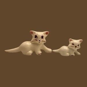 Vintage Rio Hondo California Pottery Cat Kitten Figurines Ceramic 1940s 1950s